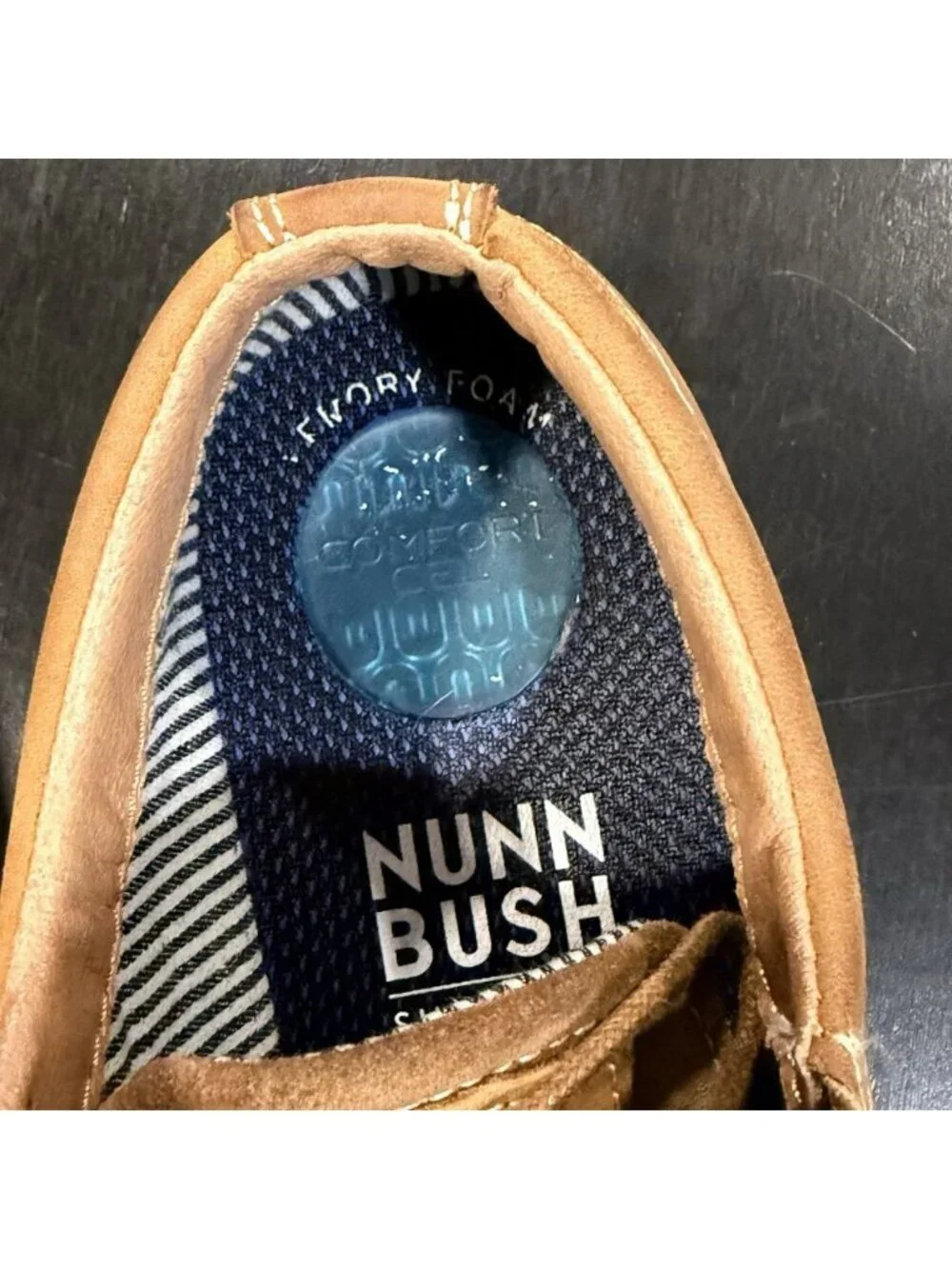 Nunn Bush Sz 9 Barklay Cognac Brown Plain Toe Oxford Casual Leather Shoes